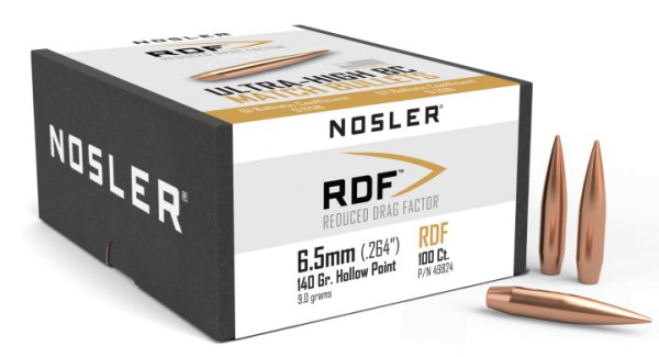 NOSLER RDF 6,5MM/.264 140GR HPBT, VPE: 100STÜCK, #49824