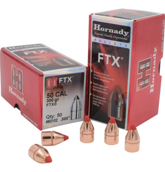 HORNADY GESCHOSSE .50/.500 300GR FTX, VPE: 50STÜCK, #50102