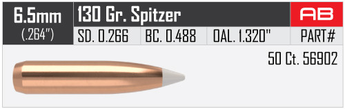 NOSLER ACCUBOND 6,5MM/.264 130GR VPE: 50STÜCK #56902