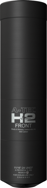 A-TEC SCHALLDÄMPFER H2 FRONT .458 11/16"-24 UNEF, #HZ2F458111624