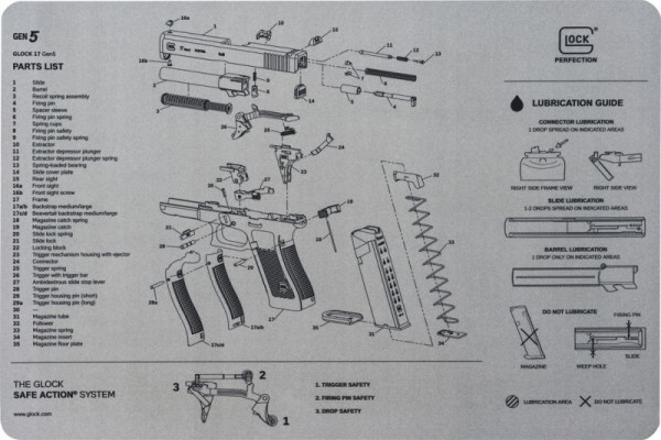 GLOCK SCHREIBTISCHUNTERLAGE GEN5 GRAU, #31717
