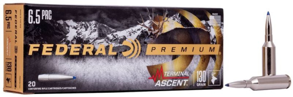 FEDERAL MUNITION 6,5MM PRC 130GR TERMINAL ASCENT, VPE: 20STÜCK, #P65PRCTA1