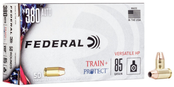 FEDERAL TRAIN + PROTECT VHP .380 AUTO 85GR, VPE:50STÜCK, #TP380VHP1