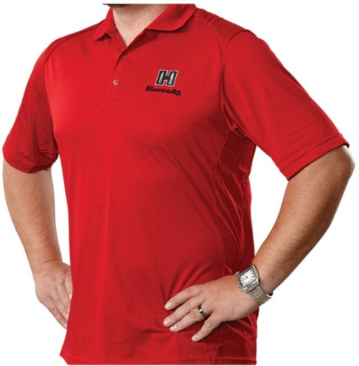 HORNADY RED POLO SHIRT, 58% BAUMWOLLE, 38% POLYESTER, 4% ELASTAN SIZE: M *SP*, #99731M