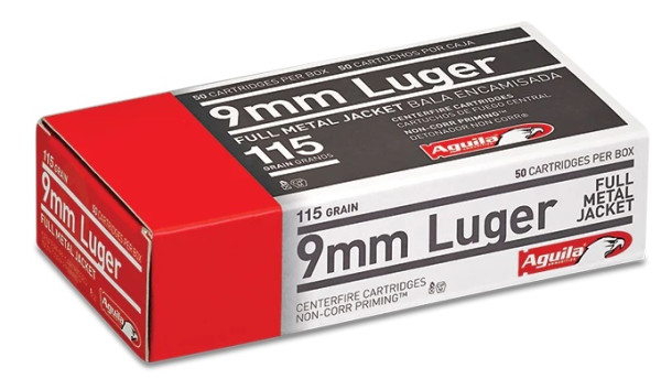 AGUILA 9MM LUGER, 115GR FMJ, VPE: 50STÜCK, #1E097704