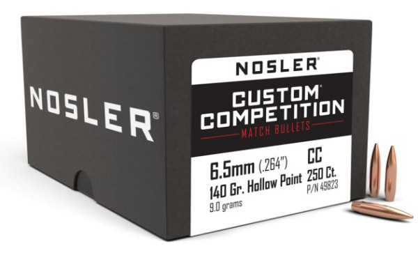 NOSLER CUSTOM COMPETITION 6,5MM/.264 140GR HPBT, VPE: 250STÜCK, #49823