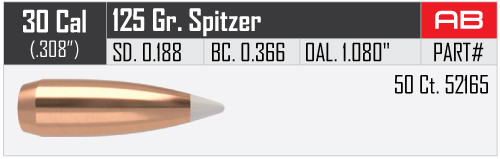 NOSLER ACCUBOND .30/.308 125GR VPE: 50STÜCK #52165