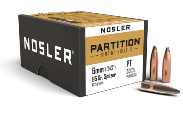 NOSLER PARTITION 6MM/.243 95GR SP, VPE:50STÜCK, #16315