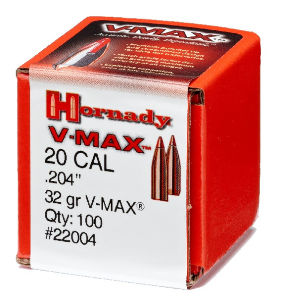 HORNADY V-MAX .20/.204 32GR VPE: 100STÜCK #22004