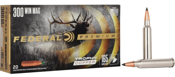FEDERAL TROPHY COPPER VITAL- SHOK .300 WIN MAG 165GR, VPE:20STÜCK, #P300WTC2