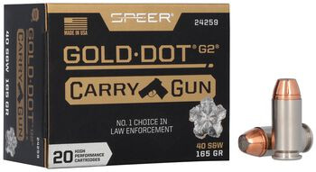 SPEER GOLD DOT CARRY GUN HP .40S&W 165GR, VPE: 20STÜCK, #24259