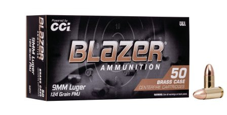 CCI BLAZER BRASS 9MM LUGER 124GR FMJ, VPE:50STÜCK, #5201