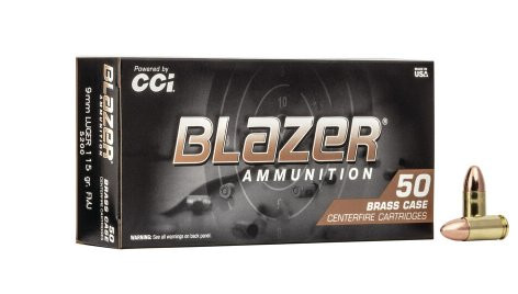 CCI BLAZER BRASS 9MM LUGER 115GR FMJ, VPE:50STÜCK, #5200
