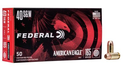 FEDERAL AMERICAN EAGLE.40 S&W 165GR FMJ BALL, VPE:50STÜCK, # AE40R3