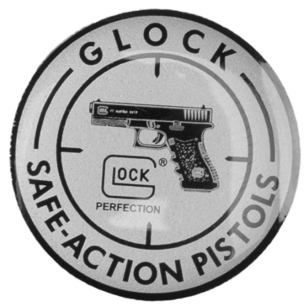 GLOCK PIN "SAVE ACTION PISTOLS" SILBER, #2202