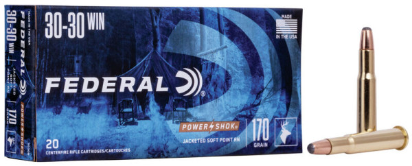 FEDERAL POWER-SHOK .30-30 WIN 170GR SOFT POINT RN, VPE: 20STÜCK, #3030B