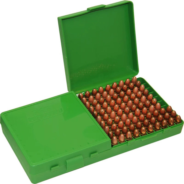MTM PATRONENBOX MIT KLAPPDECKEL 200RDS GRÜN .45 ACP, #P-200-45-10