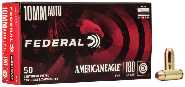 FEDERAL AMERICAN EAGLE 10MM AUTO 180GR FMJ 50STÜCK, #AE10A