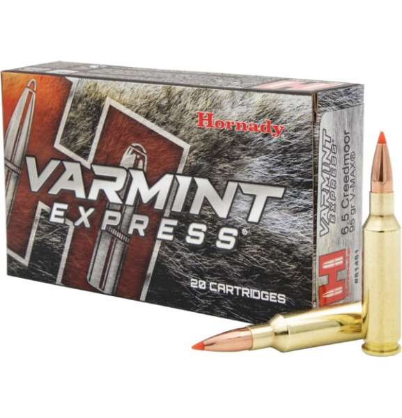 HORNADY VARMINT EXPRESS 6,5 CREEDMOOR 95GR V-MAX, VPE: 20STÜCK, #81481
