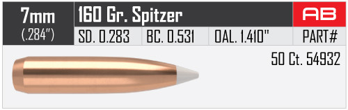 NOSLER ACCUBOND 7MM/.284 160GR VPE: 50STÜCK #54932
