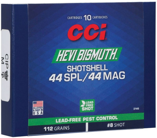 CCI BISMUTH SHOTSHELL .44 SPEC/MAG 140GR #9 SHOT, VPE:10 STÜCK, #3744B