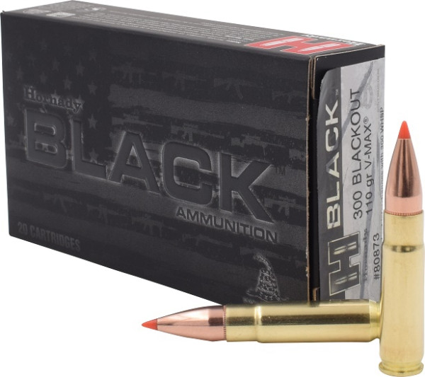 HORNADY BLACK .300 BLACKOUT 110GR V-MAX BLACK, VPE: 20STÜCK, #80873