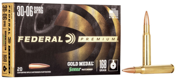 FEDERAL GOLD MEDAL .30-06SPRG 168GR MATCHKING HPBT, VPE: 20STÜCK, #GM3006M