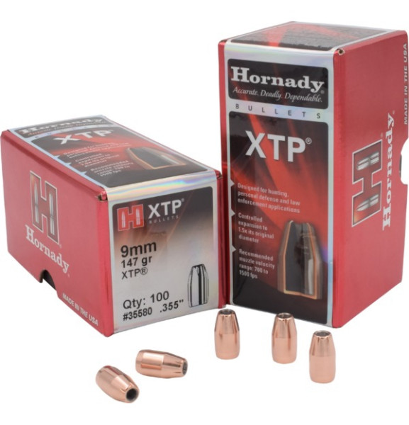 HORNADY XTP 9MM/.355 147GR HP, VPE: 100STÜCK, #35580