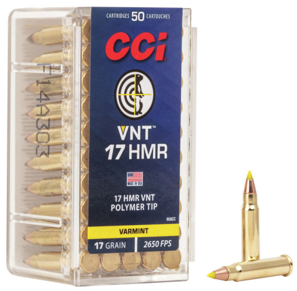 CCI VNT .17HMR 17GR POLYMER TIP, VPE: 50STÜCK, #959CC