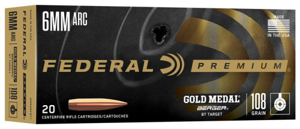 FEDERAL 6MM ARC 108GR BERGER HYBRID, VPE: 20STÜCK, #GM6ARCBT1