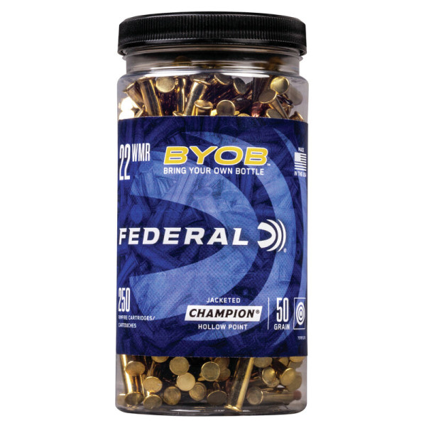 FEDERAL BYOB .22MAG 50GR JHP BOTTLE, VPE: 250STÜCK, #757BTL250