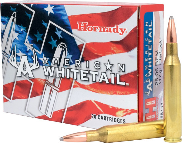 HORNADY AMERICAN WHITETAIL .25-06REM 117GR INTERLOCK BTSP, VPE: 20STÜCK #8144
