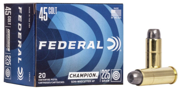 FEDERAL CHAMPION .45COLT 225GR SEMI WC HP, VPE:20STÜCK, #C45LCA