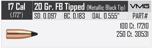 NOSLER VARMAGEDDON .17/.172 20GR FB TIPPED VPE: 250STÜCK #30531