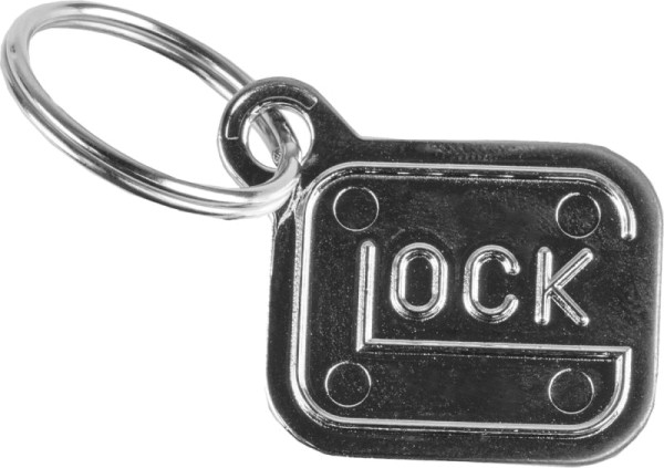 GLOCK ANHÄNGER "LOGO" METAL VERSILBERT, #7278