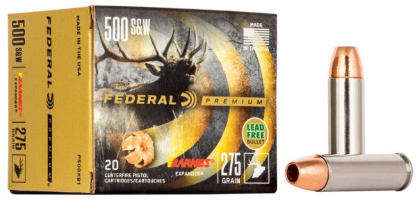 FEDERAL VITAL SHOK .500 S&W 275GR TBD BARNES, VPE: 20STÜCK, #P500XB1