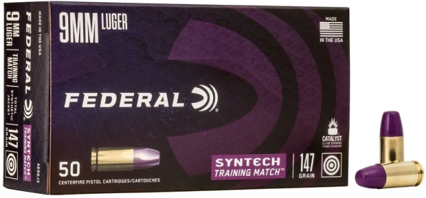 FEDERAL AMERICAN EAGLE 9MM LUGER 147GR TRAINING MATCH TSJ, VPE:50 STÜCK, #AE9SJ3