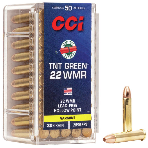 CCI TNT GREEN .22WMR 30GR HP, VPE: 50STÜCK #0060