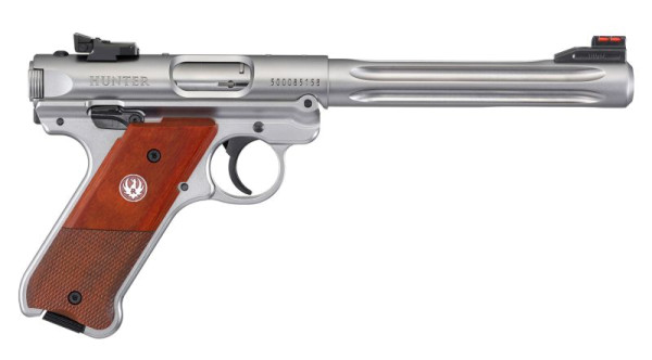 RUGER PISTOLE MARK IV HUNTER .22 LR 6,9"/17,48CM SATINIERTER EDELSTAHL, #40118
