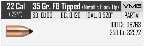 NOSLER VARMAGEDDON .22/.224 35GR FB TIPPED VPE: 100STÜCK #36763