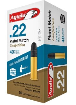 AGUILA MATCH COMPETITION .22 MATCH 40GR RN, VPE: 50STÜCK, #1B220516
