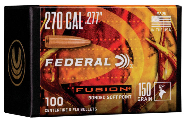 FEDERAL FUSION .270/.277 150GR SP, VPE: 100STÜCK, #FB277F4