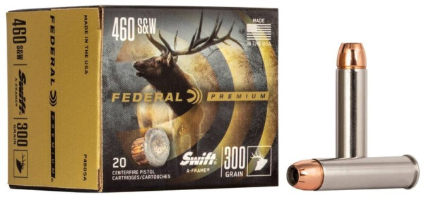 FEDERAL PREMIUM P&R .460 S&W 300GR SWIFT A-FRAME VITAL SHOK, VPE:20STÜCK, #P460SA