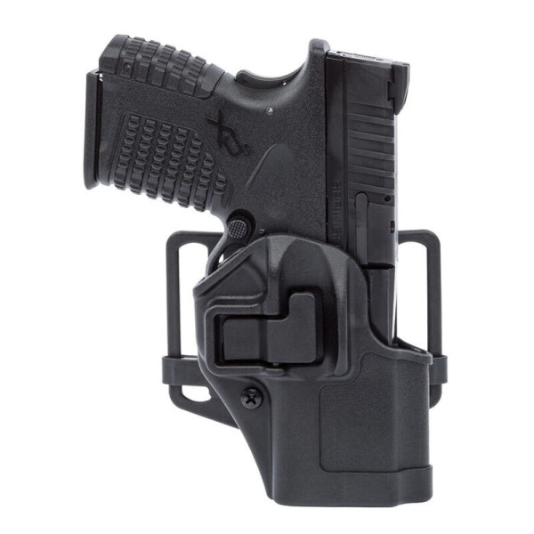 BLACKHAWK CF HOLSTER W/BL & PADDLE SERPA RT MATT BLAC, #410506BK-L