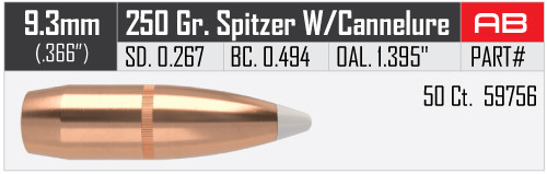 NOSLER ACCUBOND 9,3MM/.366 250GR VPE: 50STÜCK #59756