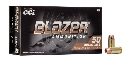 CCI BLAZER-BRASS .40S&W 180GR FMJ, VPE:50STÜCK, #5220