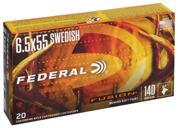 FEDERAL FUSION 6,5X55 SWEDISH 140GR, VPE: 20STÜCK, #F6555FS1