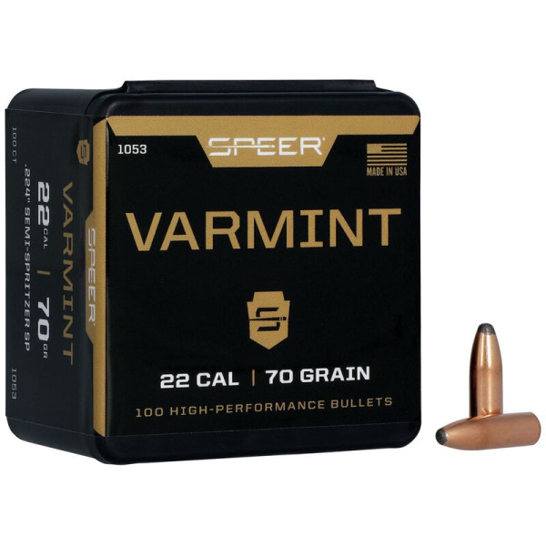 SPEER VARMINT .22/.224 70GR SP, VPE: 100STÜCK, #1053
