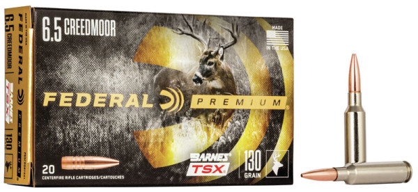 FEDERAL PREMIUM 6,5CREEDMOOR 130GR BARNES TSX, VPE: 20STÜCK, #P65CRDBTSX1