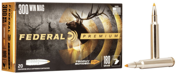 FEDERAL PREMIUM .300WIN MAG 180GR TROPHY BONDED TIP, VPE: 20STÜCK, #P300WTT1
